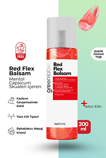 Greenlabel Red Flex Balsam - Vücut Jeli Pferdebalsam Isıtıcı Ve Rahatlatıcı 2...