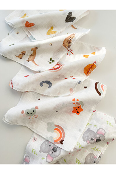 COOLMINIES Karışık Pamuklu Müslin Bebek Ağız Mendili, Salya Mendili, Muslin Bez ve Mendil (TEK ADET)