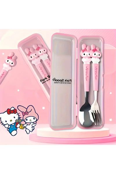 bundle island My Melody Figured Fork Spoon Set Cm51995