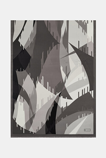 Vakko SİYAH GEOMETRIK DESENLI IPEK ŞAL