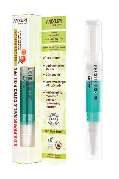 Mixup S.O.S. Repair Nail & Cuticle Oil Pen 6 Ml | Acil Kurtarma ve Kütikül Çıkarıcı Tırnak Bakım Kalemi