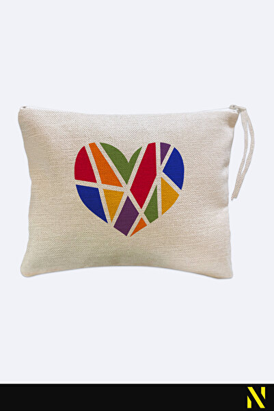 nilizma Heart Linen Handbag