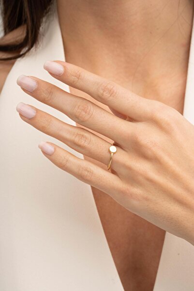 Sümer Telkari Plaka Altın Kaplama Gümüş İnce Yüzük 5951