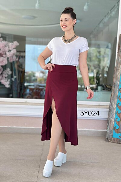 İnce Topuk Sandy Skirt with Asymmetrical Cut Shorts 5Y024