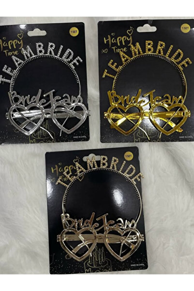 Çemrek Süs Parti Bride To Be Team Bride Taç Gözlük Seti 1 Adet