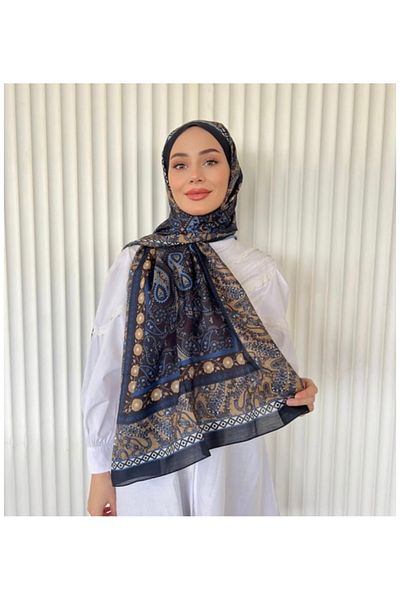 Misa Ethnic Voile Papillon Pattern Shawl
