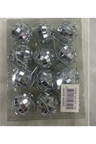 Çemrek Süs Parti Dekorativna srebrna zrcalna kugla, ukras za božićno drvo, 3-...