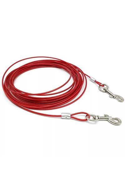 alidenal Dog Tethering Chain 4 Mm 9 Meters + 2 Screw Carabiners (20 Kg.)