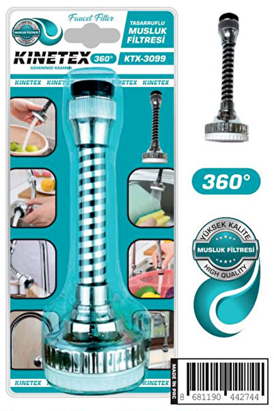 SİHİRLİ AYAKLAR Multifunctional Faucet Filter with 360 Degree Rotating Head Faucet Tip with Filter Stainless Steel