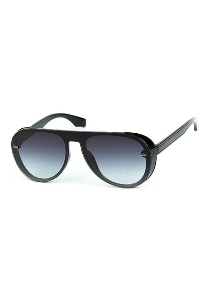 Di Caprio Men's Matte Black Uv400 Protected Oval Model Sunglasses