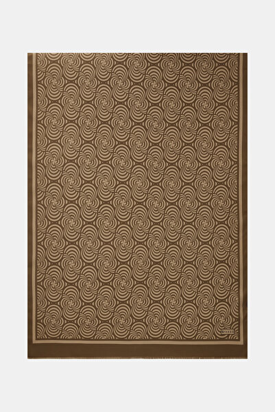 Vakko CAMEL GEOMETRIK DESENLI TWILL EŞARP