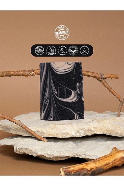 RUIADA Traditional Carbon Charcoal Soap 110 Gr. (Hand Made)
