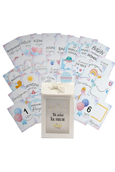 Mifold Mine Memory Bebek - Hamile Fotoğraf Anı Hatıra Kartı Seti 40 Adet - He...