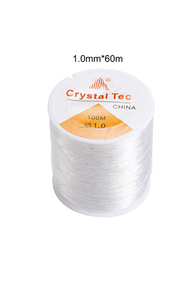 Choice 60 متراً من خيوط الخرز المرنة البيضاء 1 مم 60 متراً/لفة لصنع المجوهرات...