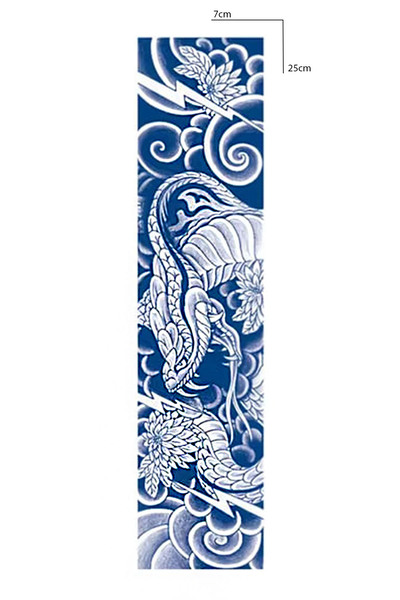 TAKIŞTIR Ejderha Figürlü 12 Saat Sonra Kararan Geçici Dövme Tattoo