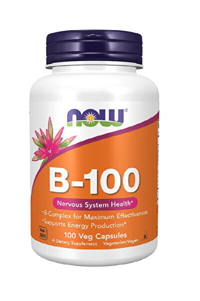 Now Foods فيتامين ب 100، 100 كبسولة نباتية