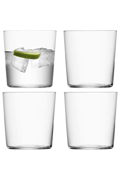 LSA 4-Piece Scratch Resistant Modern Design Fine Walls Solid Pattern Gio Tumbler 390ml