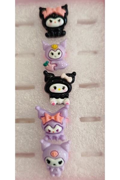 bundle island 5 Pieces Kuromi Characters Ring Set