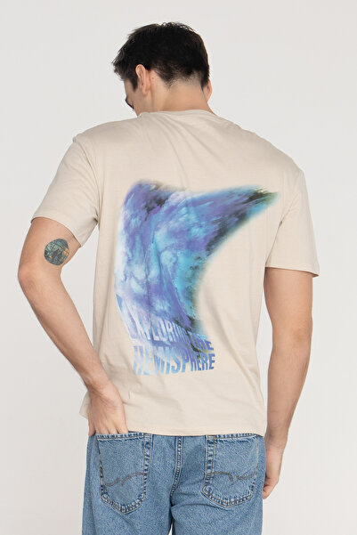 Jack & Jones Erkek Sırt Baskılı Kısa Kollu Tişört - Lunar