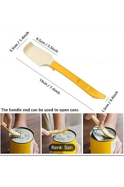 ALİNA HOME Silicone Spatula Butter Jam Spoon Bottle Opener
