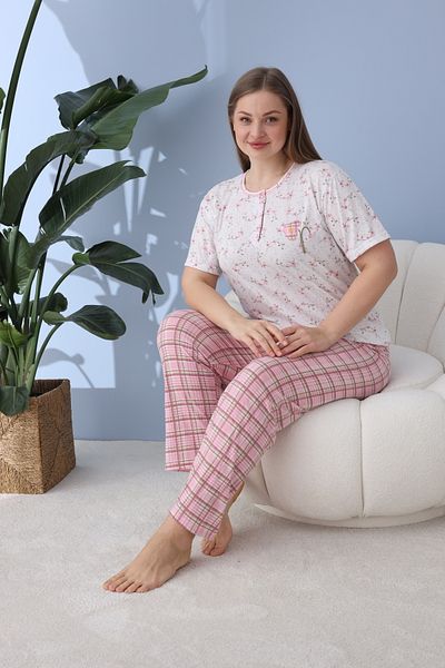 BEYAZTOPTAN Quality Bamboo Short Sleeve Oversize Pajama Set