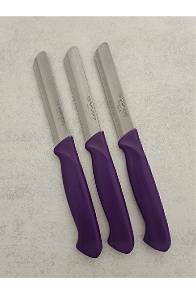 Solingen Micro Tırtıklı Sebze Doğrama Bıçağı Mor 3'lü