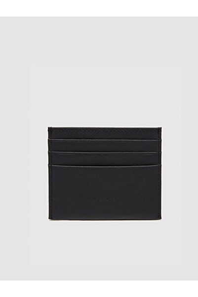 Sisley Men's Black Three-Pocket Leather Card Holder