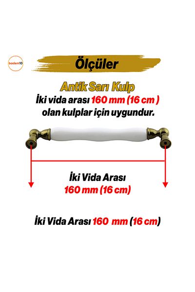 Badem10 Domaniç Porțelan Antic Galben 160 Mm Mobilier Bucătărie Sertar Dulap Dulap Capac Mâner Mâner