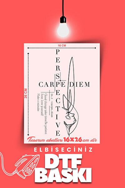 VİZYON İKRA "Typegraphy" Themed Iron-On T-Shirt Textile Transfer Dtf Printing
