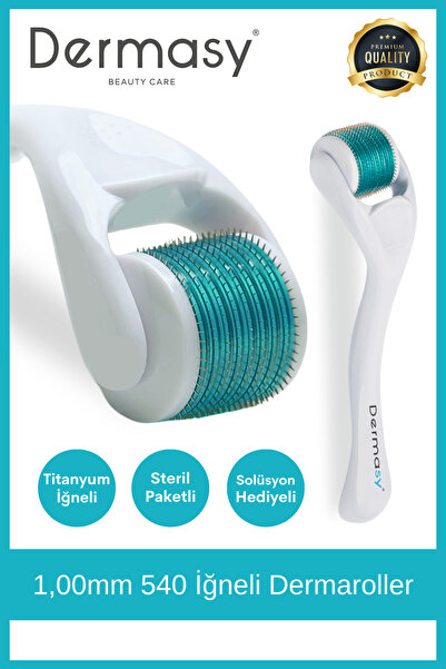 Dermasy 1,00mm 540 Iğneli Dermaroller - Orijinal Titanyum Iğneli - Dermaroller Solüsyonu Hediyeli