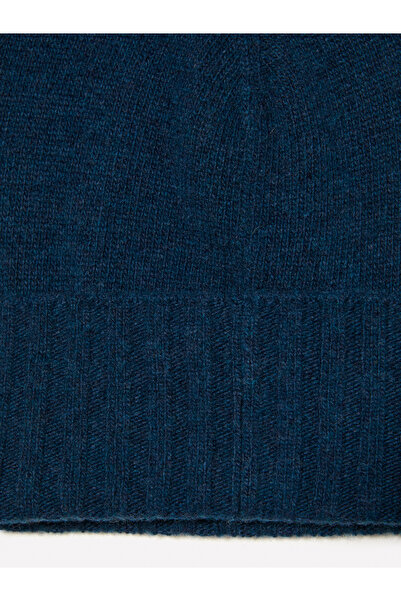 Sisley Erkek Lacivert Yün Karışımlı Bere
