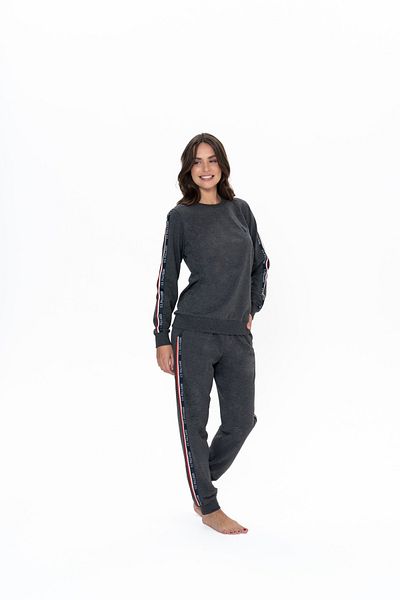 U.S. Polo Assn. U.S. Polo Assn. Women's Rubber Leg Boxed Dowry Pajama Set - Anthracite Melange - Ilc2.20O11C3Q