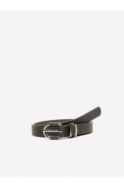 Sisley Women's Sage Buckle Faux Leather Belt