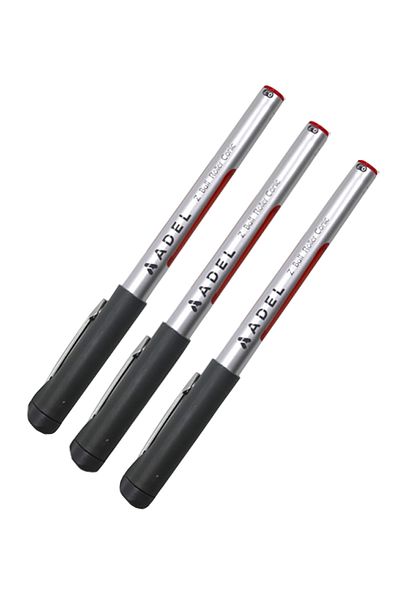 Adel Conical Roller 3 Pieces Red Z Ball Pen