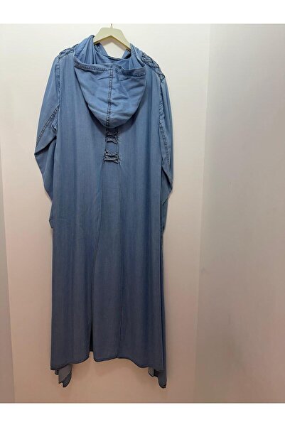 Kayra Kapüşonlu Fermuar Kapama Denim Pardesü