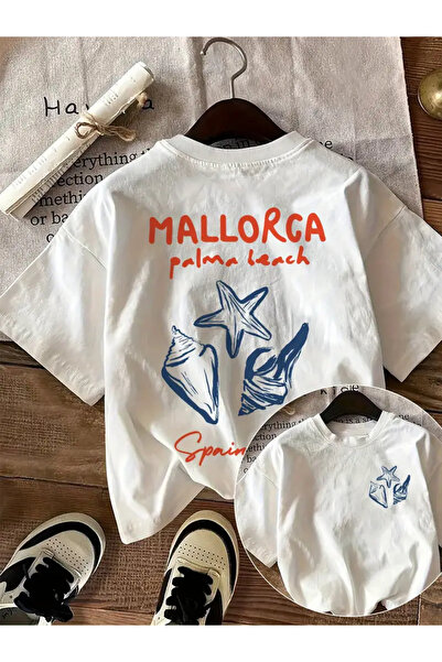 npLStore تي شيرت مالوركا كبير الحجم مطبوع للجنسين