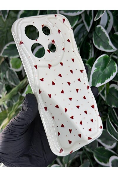 Store XİAOMİ REDMİ NOTE 13 4G MİNİ KALP BASKILI DESENLİ SİLİKON KILIF