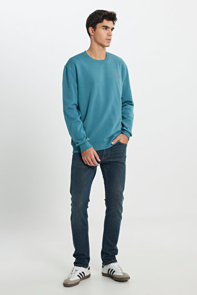 Lee Slim Fit Dar Kesim Normal Bel Dar Paça Luke İndigo Jean Denim Pantolon