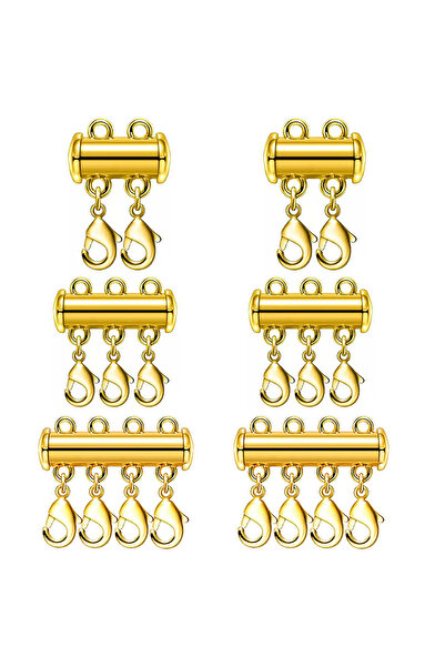 Choice 2 صفين من الذهب اللون مكونين من عقد متعدد الخيوط بطبقات مشبك جراد البح...