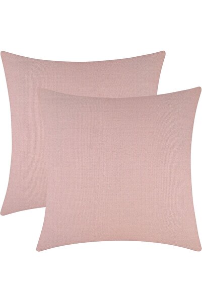 Cortibo Alaska Linen Throw Pillow Cover - Powder