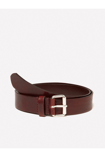 Sisley Men's Burgundy 100% Leather Belt