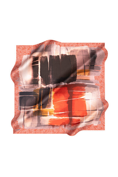 Aker Μεταξωτό κρεπ σατέν μαντίλι με μοτίβο πινέλου