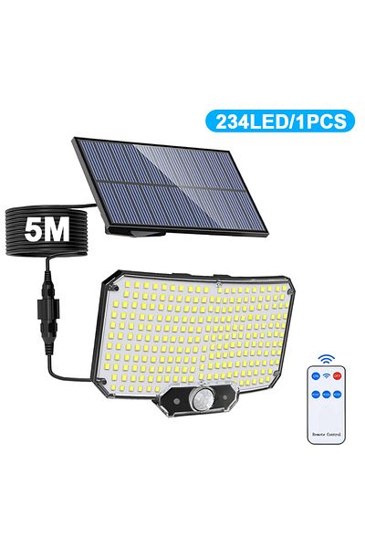 Choice 234 مصباح LED يعمل بالطاقة الشمسية 234 مصباح LED يعمل بالطاقة الشمسية للأمن في الهواء الطلق مع مستشعر حركة و3 أوضاع مقاومة للماء
