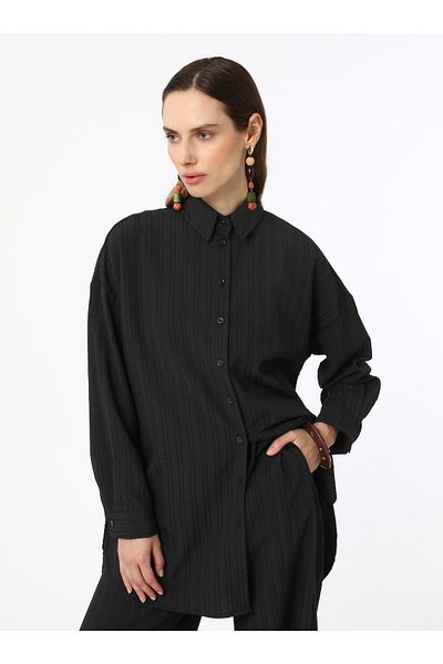 Refka Soft Feel Tunic & Trousers Set - Black