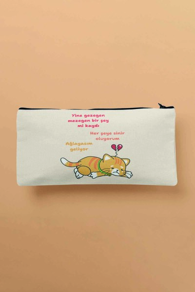 qoeuyl boutique Я дратуюся через все Комічний друкований тканинний косметични...