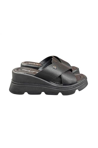 Pierre Cardin High Wedge Heel Anatomical Sole Slippers