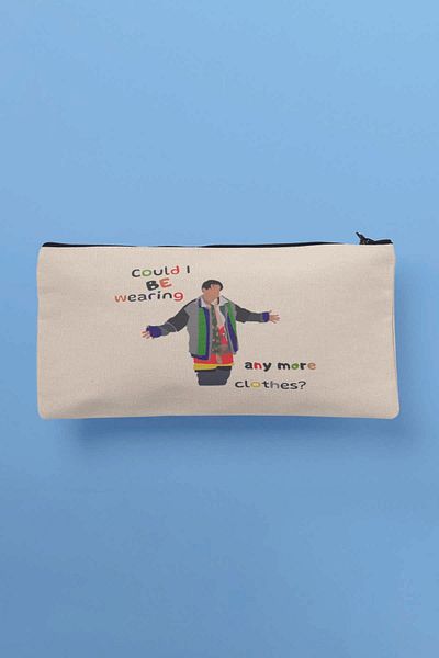 qoeuyl boutique Πορτοφόλι με θήκη για στυλό με υφασμάτινη τσάντα μακιγιάζ Joey Friends