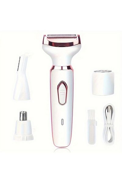 Choice WHITE 4 In 1 Electric Lady Shaver, Body Hair Removal Epilator, Painless Cordless Trimmer Razor, Gift