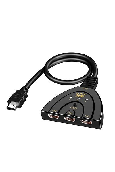 Choice موزع HDMI 4K 3 في 1 مع 2 منفذ HDMI ثنائي الاتجاه ومحول HDMI 1 في 2 مخرج 3D HDR HD