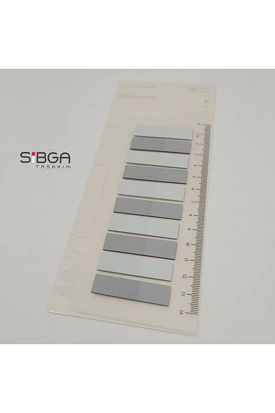 sibga tasarım Transparent Colored Post-It Note Paper - 200 Sheets Bookmark Sticker